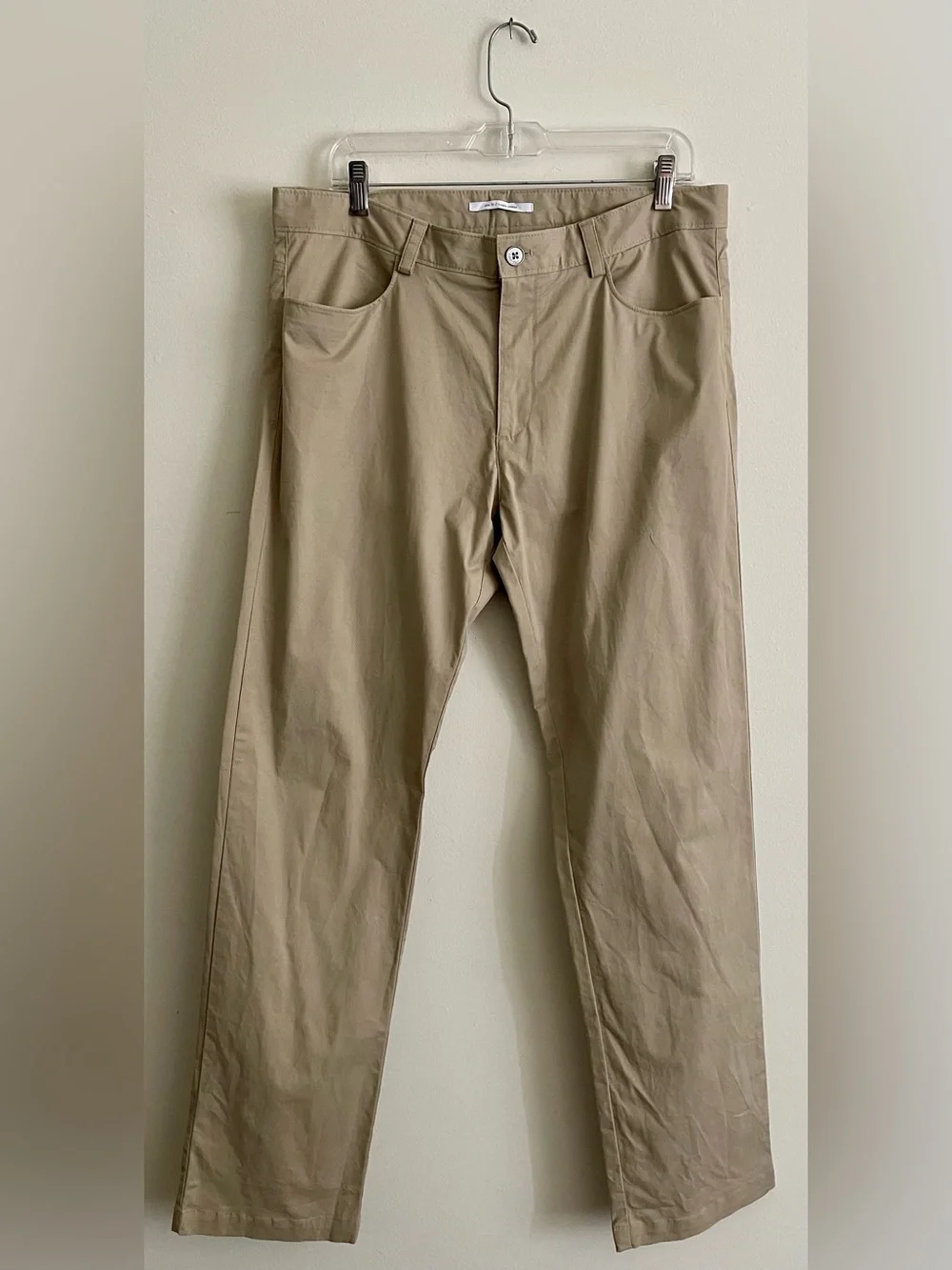 🦘 NWOT Calvin Klein Tan Slim Fit Trousers 34x32 🦘